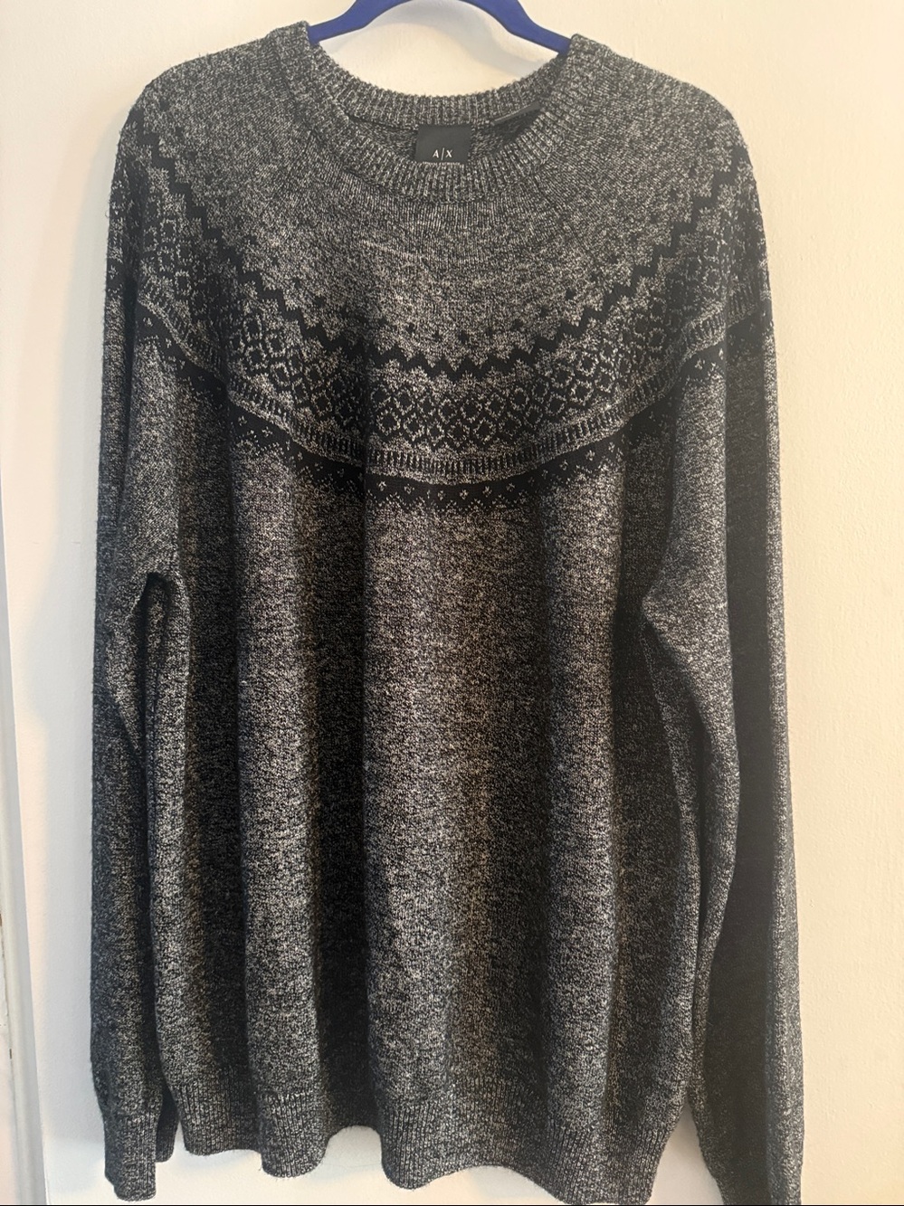 Armani Exchange Sweater Mens XXL Pullover Pattern Sweater